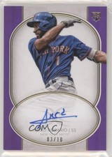 2018 Topps Definitive Collection Rookie Purple 3/10 Amed Rosario Auto 6fs