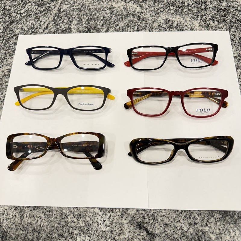 6x Polo Ralph Lauren Eyeglasses Lot Authentic Frames Mixed Styles Bulk