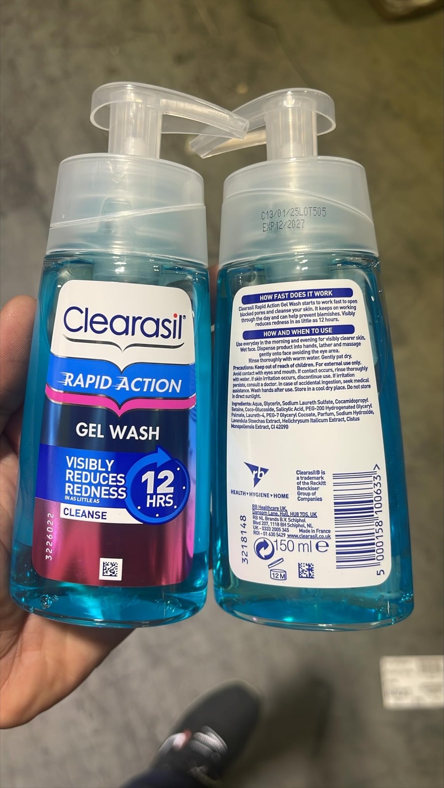 Clearasil Ultra Rapid Action Gel Wash, 150Ml - Image 2