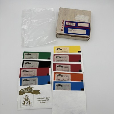Gold Hill Software 5.25'' DOS Disk Lot Banner Maker Printshop WP5 Clipart GEM