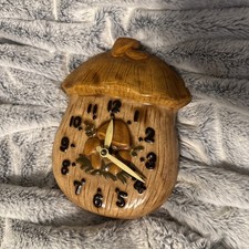 Vintage  Merry Mushroom Ceramic Wall Clock WORKS 1970s