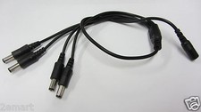 5pcs CCTV Security Camera 2.1mm 1 to 4 Port Power Splitter Cable Pigtails 12V DC