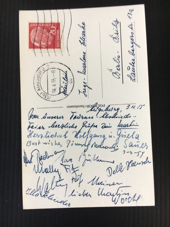 MAX GREGER und ORCHESTER und WOLFGANG SAUER 10x Autogramm auf Karte von 1955 - Bild 2 von 3