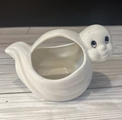 Halloween Decoration Ghost Planter Basket Ceramic