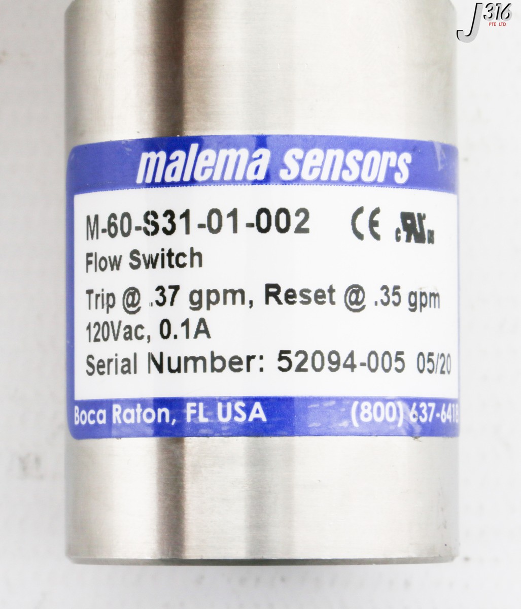 32259 MALEMA SENSORS FLOW SWITCH M-60-S31-01-002 | eBay