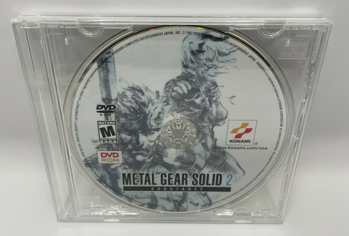 KONAMI METAL GEAR SOLID 2 SUBSTANCE PC DVD ROM 2003 w/Gate Fold