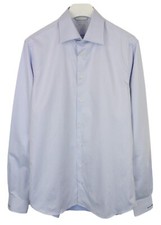 SUITSUPPLY Egyptian Cotton Extra Slim Fit Formal Shirt Men's UK 44L Cutaway