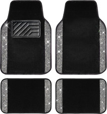 Bling Diamond Car Floor Mats Shining Rhinestone Universal Carpet for SUV Sedan V