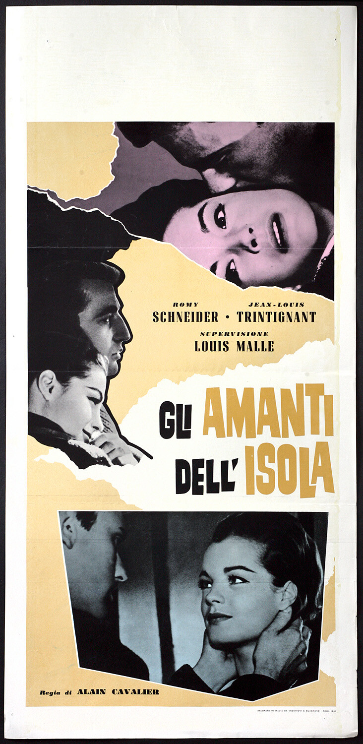 Locandina originale film Gli amanti dell'isola (1962) - Regia di Alain Cavalier