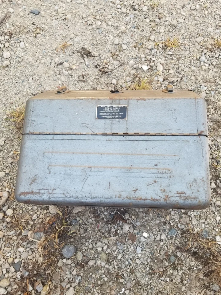 SIMONSEN METAL TYPE II CLASS A MECHANICS TOOL BOX. 18x10 1/2x 13 403RD FIGHTER  - Image 4 of 4