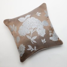 37 WEST Luxury MONTEREY Bedding PILLOW Size: 18 x 18” New SHIP FREE Brown Silver