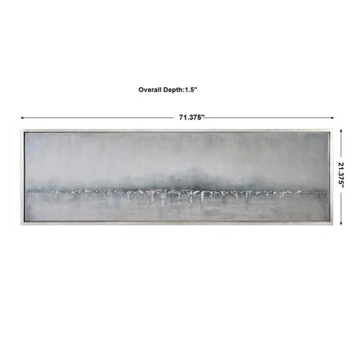 Uttermost Tides Edge Pine Canvas and Acrylic Abstract Art in Multi-Color - Picture 3 of 3