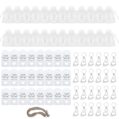 Baby Showre Footprint Bottle Openers with Tags Set Multifunction Household Party