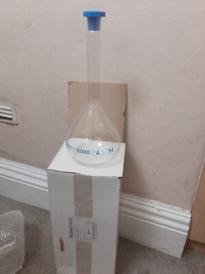 Messkolben mit Stopfen 2000ml Klasse 'A' Fischer Scientific 2 Ltr FB50161