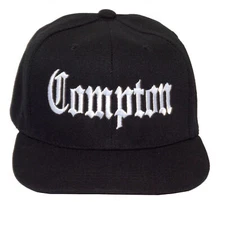Boys Kids Youth Size Compton Snapback Hat, Black
