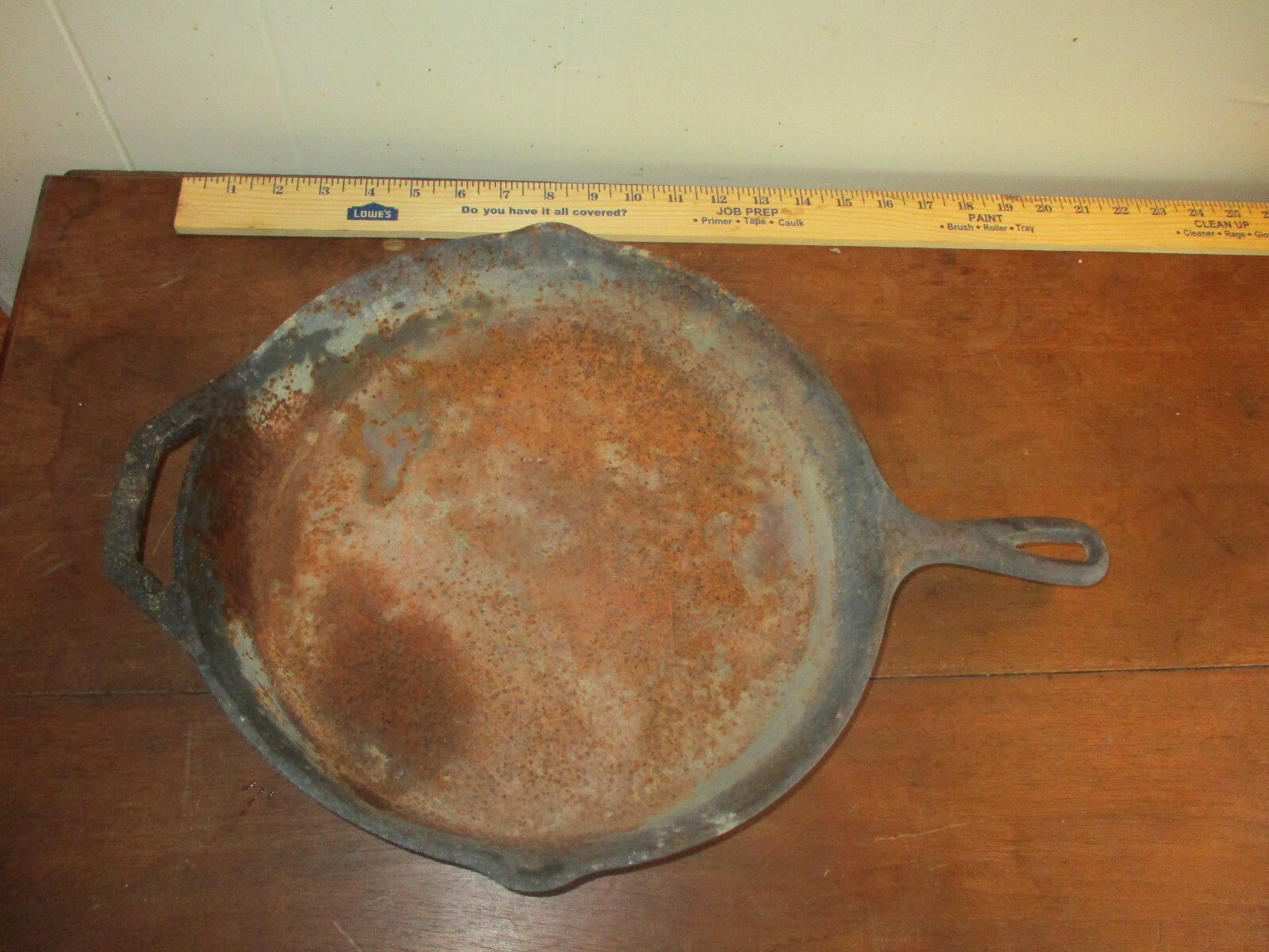 cast iron skillet 12in fire warped wobbles lodge eBay