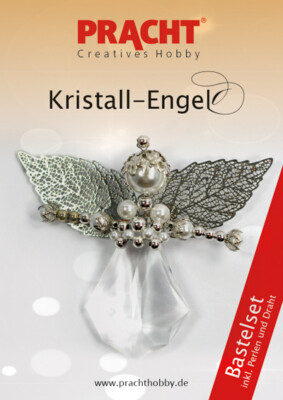 Bastelset Kristallengel weiß wachs-platinfb. 6x5,5 cm Pracht Creatives Hobby ...