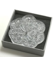 LALIQUE 2002 OMBELLES UMBELAS CLEAR CRYSTAL CHRISTMAS NOEL ORNAMENT w/ BOX