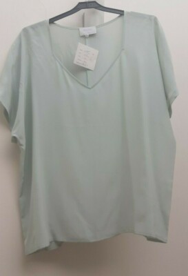 Blusa donna giro manica in pura Verde IT50