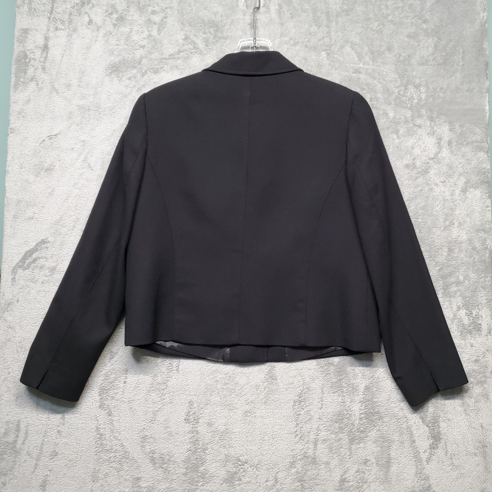 Talbots Blazer Womens 8 Black Solid Pockets 100% … - image 2