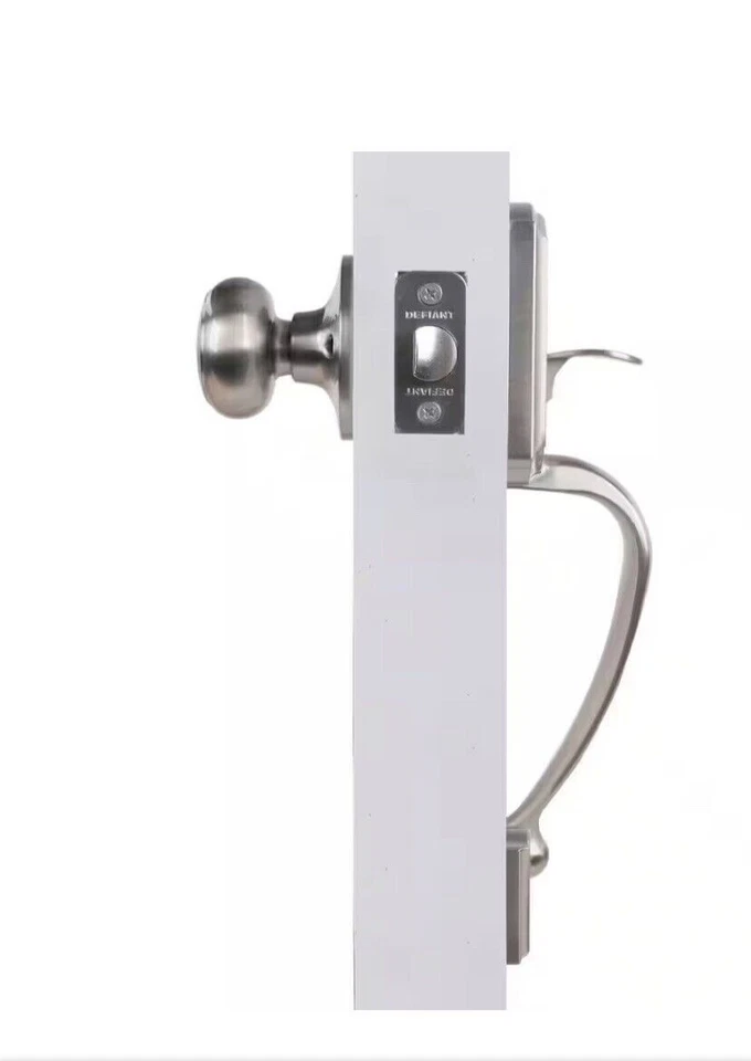 Defiant Castle Nickel Front Door Handle - Image 3 of 3