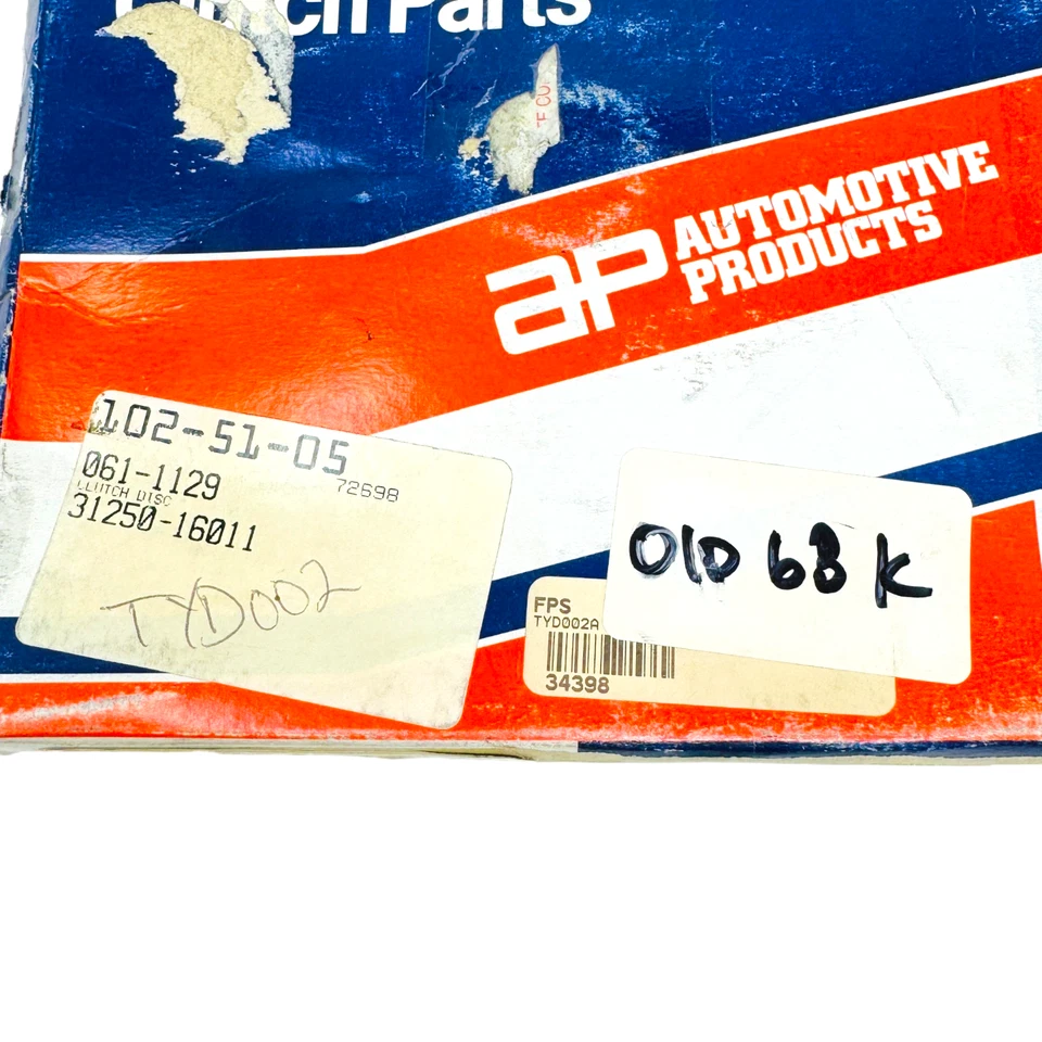 Conjunto de disco de embrague Automotive Products ap 31250-14092 para Toyota Corolla 1975-1979 Foto 3 de 4
