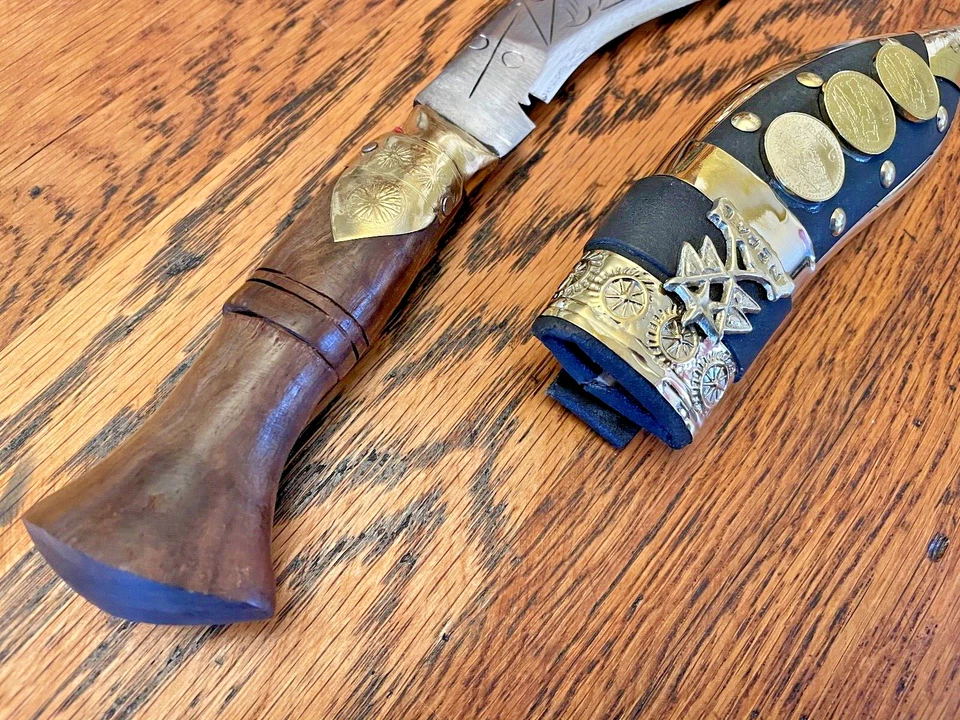 Funda Khukuri 10" Hecha a Mano Genuina - Cuchillo NEPAL Gurkha KUKRI - Foto 2 de 4
