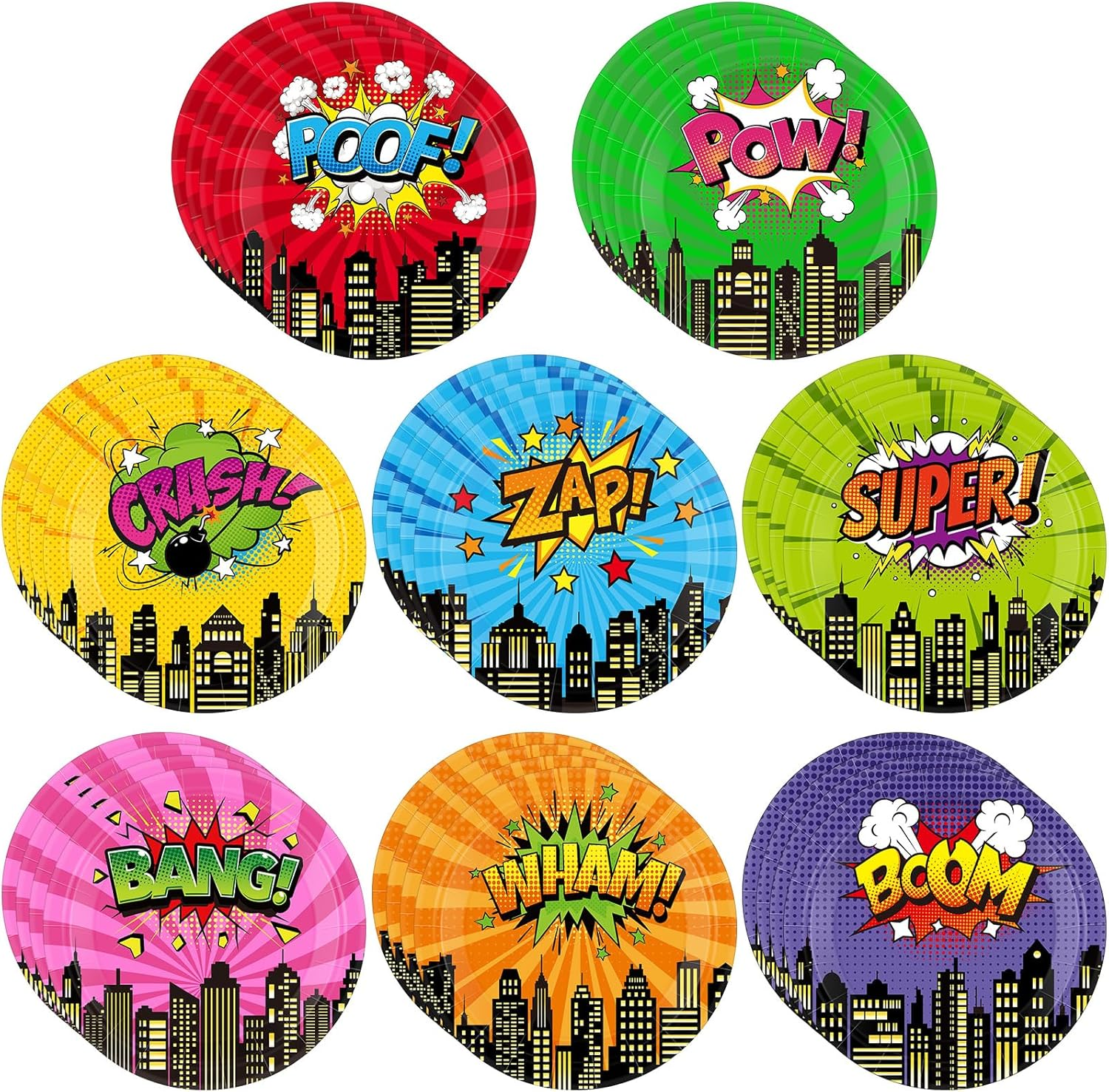 48 Pack Hero Theme Party Decorations Favors Supplies 7 Inches Large Disposable H