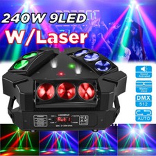 240W Laser Spider Moving Head Light RGB 9LED Stage DJ Light DMX/Sound Activated