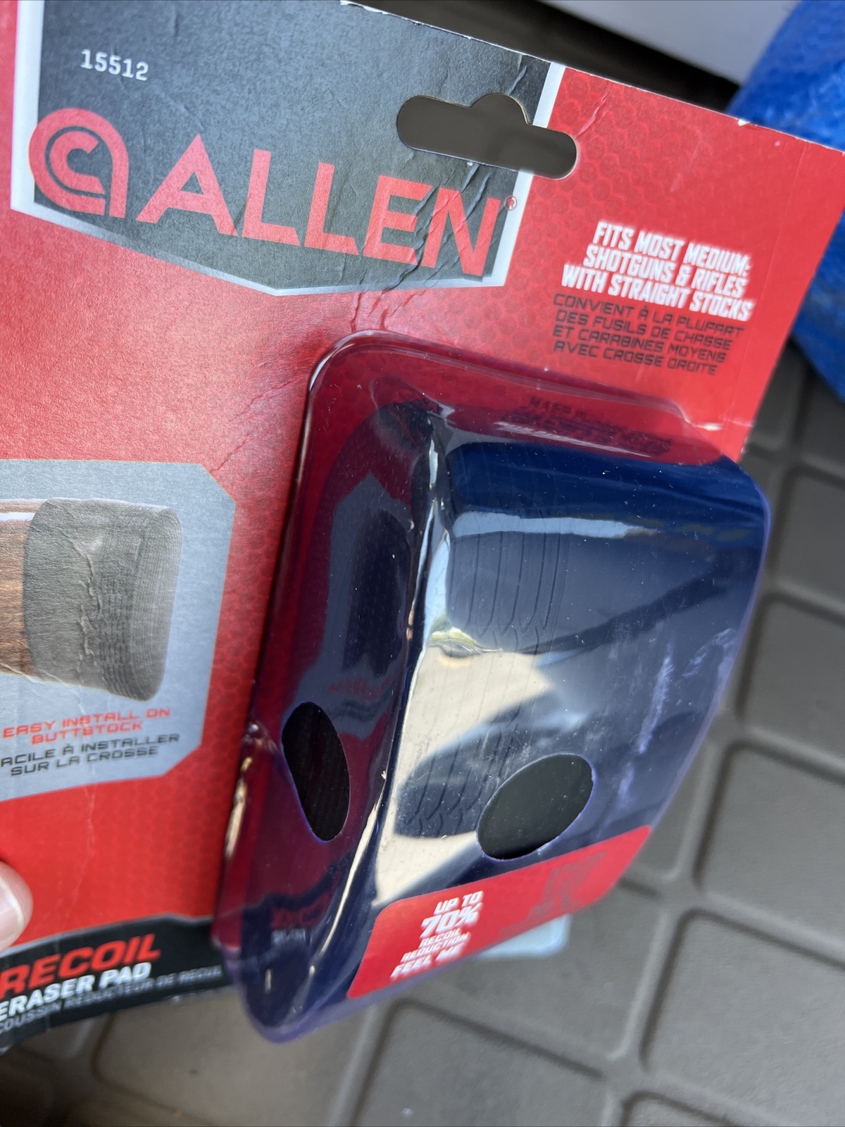 New Allen Recoil Eraser, Slip on Recoil Pad 15512 Fits Medium