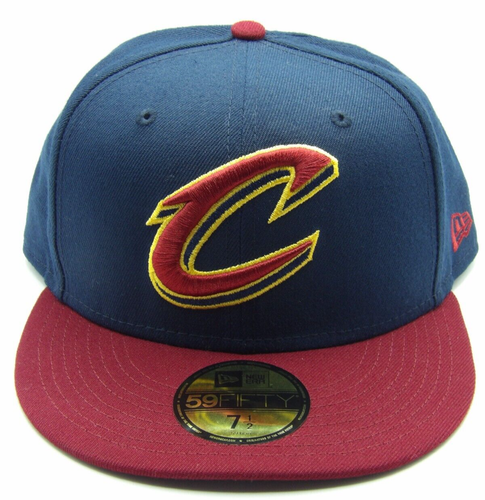 New Era 59Fifty Cleveland Cavaliers Blue Red Cap Fitted Size 7 1/2 - Picture 2 of 9