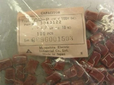 100 Panasonic ECQP1333KZB .033uF 100V 10% Radial Polypropylene Film Capacitors 