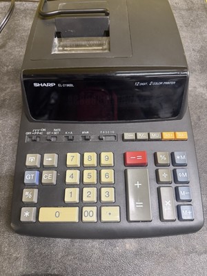 Sharp EL2196BL 12-Digit desktop  Calculator with New Ink ribbons 