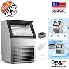 Commercial-Grade Ice Maker Machine - 80Lbs/Day Production, Ideal for Any Setting