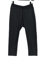 Tog24 Women's Leggings UK 10 Black 100 Polyester Cropped