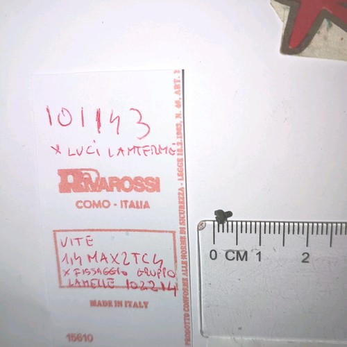 RIVAROSSI-RICAMBI-101143-VITE 1,4 MAX2TC4 PER FISSAGGIO GRUPPO LAMELLE 102214 | Zustand: Nuovo