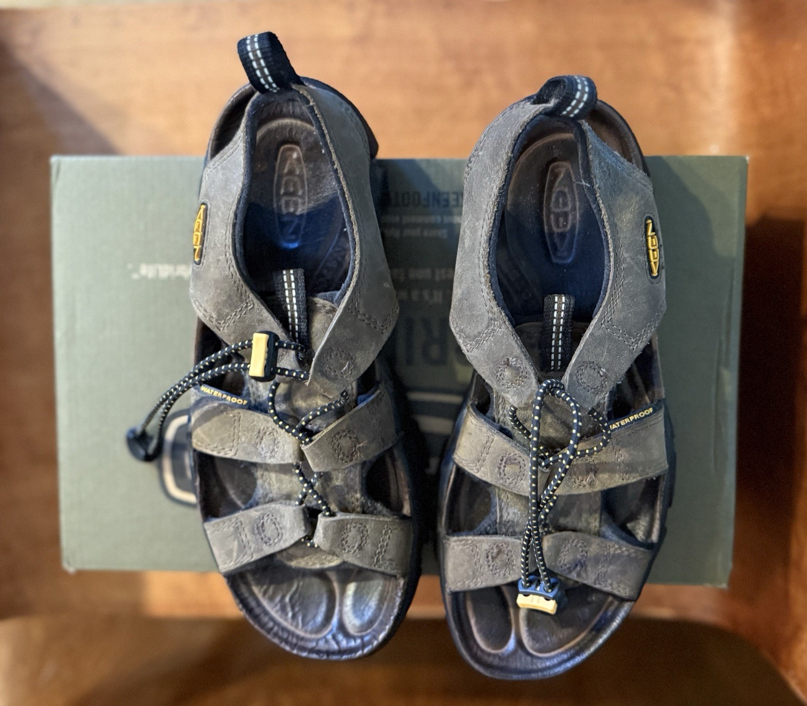 Sandali KEEN donna 8 marroni Sarasota pelle bisonte impermeabili escursionismo con scatola