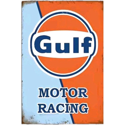 #ad #ad That Good GULF Motor Racing Service Station Gas amp; Oil 8x12 In Mancave Shop Sign $12.99