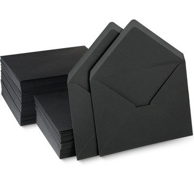 200 Pack Black Envelopes 5 x 7 Inch for Invitation Wedding Card Envelopes Sel...