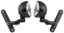 Letric Lighting Passing Lamps with Brackets Black/Chrome #LLC-PLB-BC