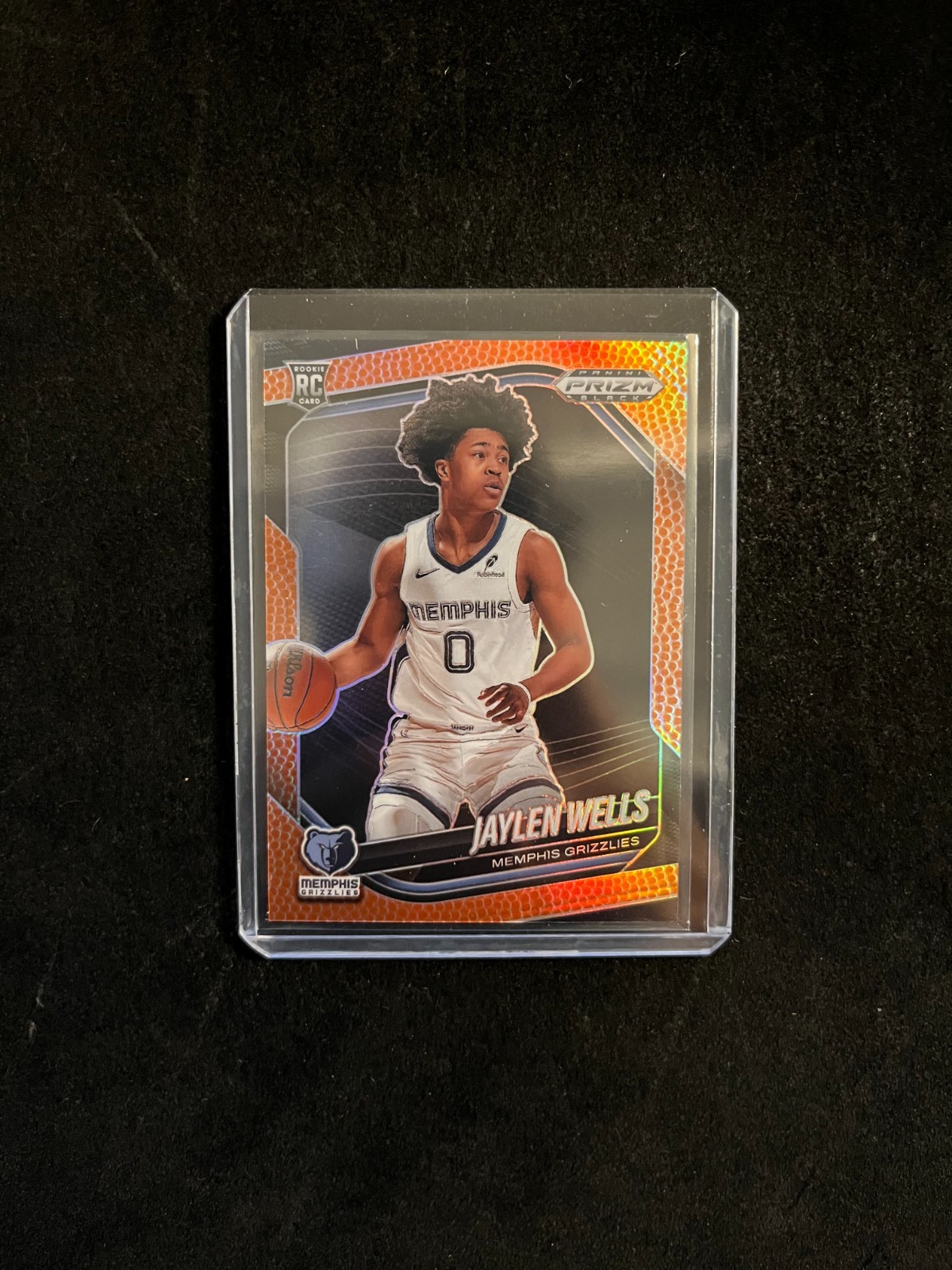 2024-25 Panini Prizm Black Jaylen Wells RC Basketball Prizm 116/225 #34