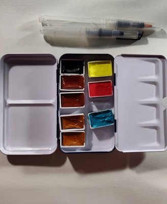 QOR Daniel Smith Lunar Watercolor Hand Poured Full Sized Pans and Travel Palette