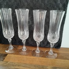Set 4 bicchieri da flauto champagne Longchamp Cristal D'Arques
