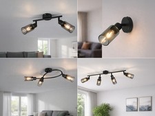 Designklassiker Deckenleuchten mit Rauchglas für Wohnzimmer, Schlafzimmer & Flur