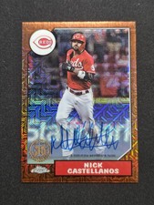 2022 Topps Series 1987 Chrome Silver Pack Mojo Nick Castellanos  Autographs /25 
