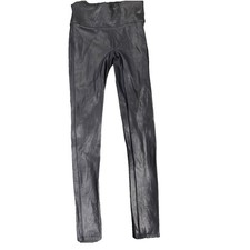 Spanx Women's Size Small Faux Black Leather Leggings Pants Stretch Causal