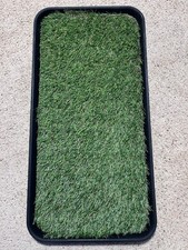 Artificial Grass Puppy Potty Training Pad with Tray, 15" x 30" Reusable Pee Pad