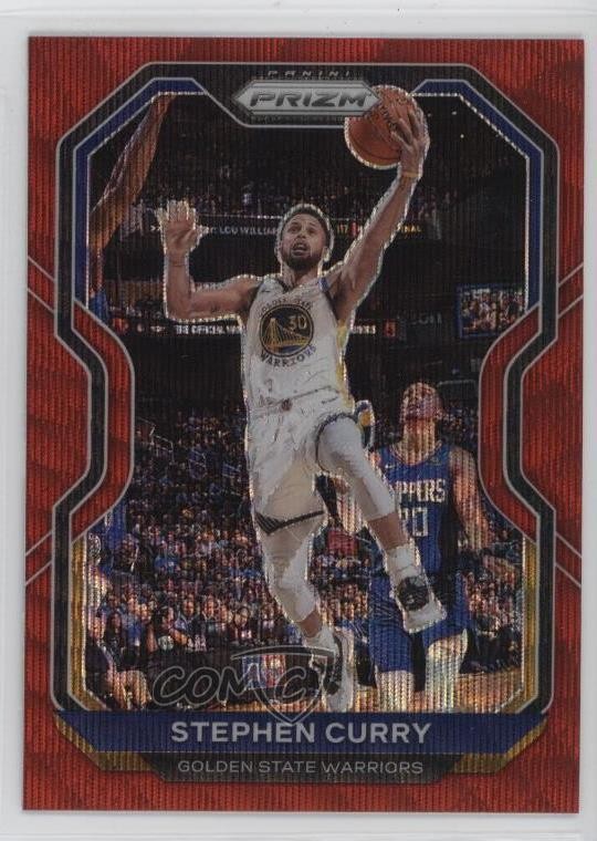 2020-21 Panini Prizm Ruby Wave Prizm Stephen Curry #159 ob9