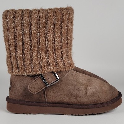 Apres By Lamo Women Snug Brown Slipper Boots Size 9.5