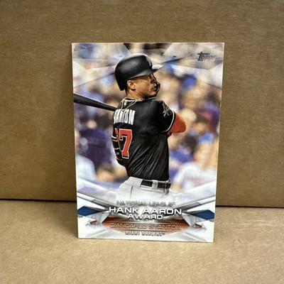 2018 Topps Giancarlo Stanton #MLBA-2 Hank Aaron Award Marlins